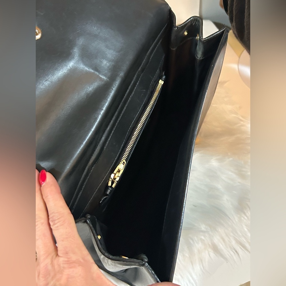 Alexander Wang Black Leather Structured Satchel Top Handle Crossbody Work Bag - Picture 11 of 12